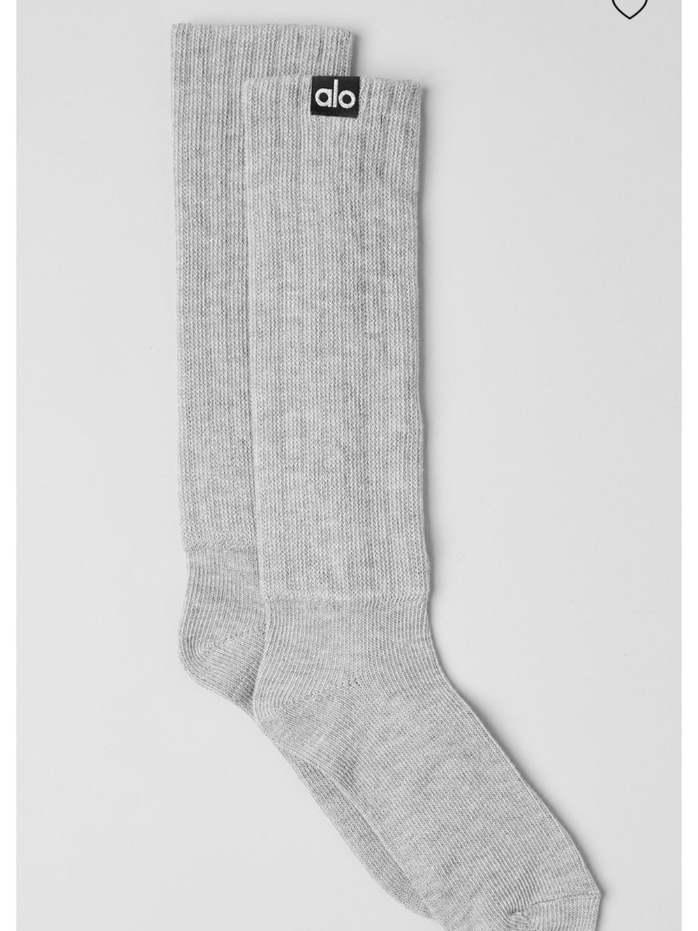 ALO Yoga Grey scrunch Crew Socks